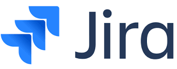 A blue and white logo of jira